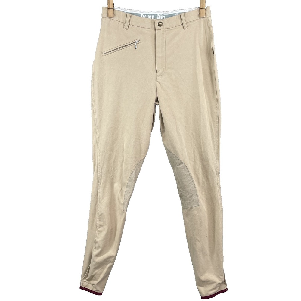 Devon Aire Horse Riding Pants Women's 28* Equestrian Breeches Suede Knee Patches